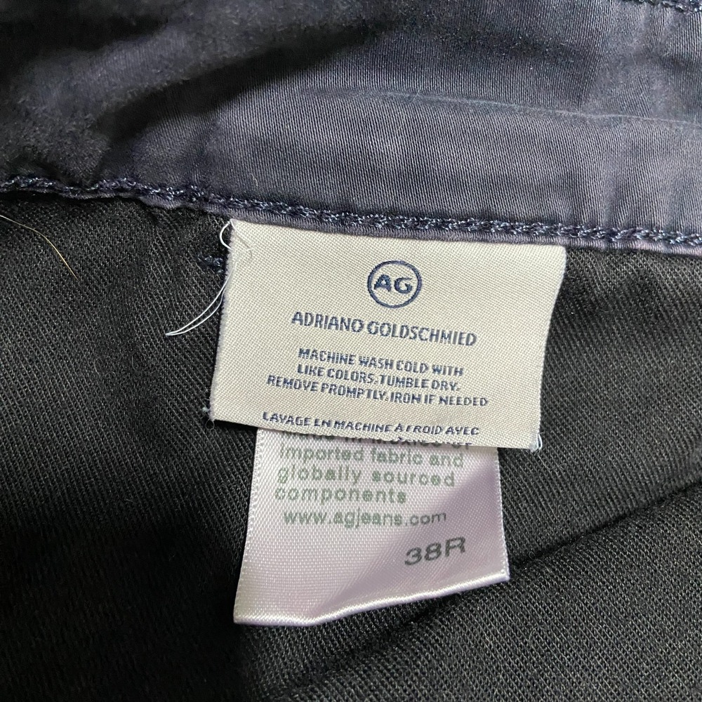 AG Adriano Goldschmied Jamison Chino Pants Mens 38R Navy Blue Stretch Skinny Leg - Picture 5 of 9